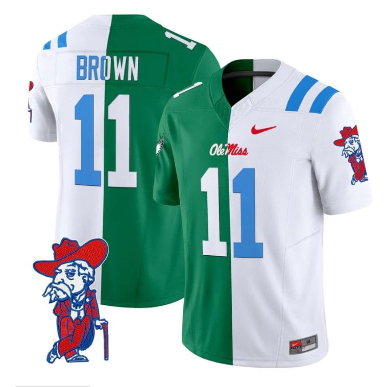 A.J. Brown Jersey #11 Ole Miss Rebels Split Vapor Limited All Stitched