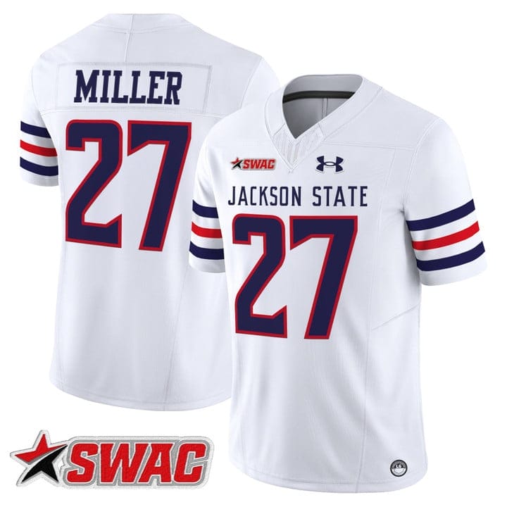 Alternative view of Ahmad Miller Jersey #27 Jackson State Tigers 2025 Limited Stitched