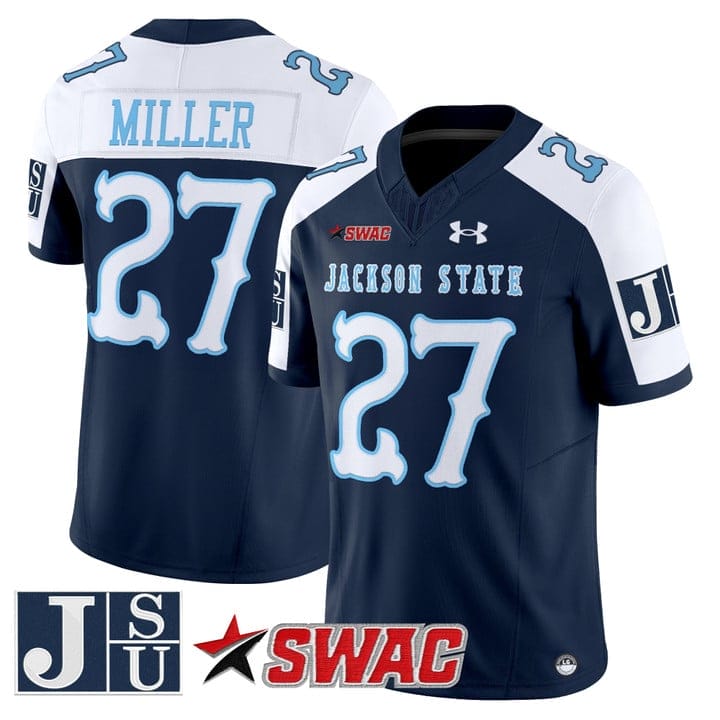 Ahmad Miller Jersey #27 Jackson State Tigers 2025 Vapor V2 Stitched