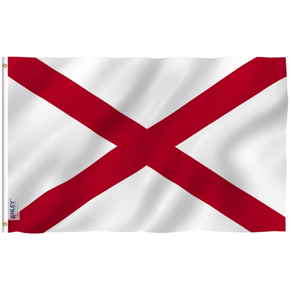 Alabama State Polyester Flag - Alabama AL Flags Flag Polyester with Brass Grommets 3X5Ft Banner USA