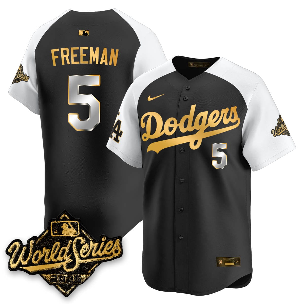 Los Angeles Dodgers 2025 World Series Gold Jersey - All Stitched - Image 4