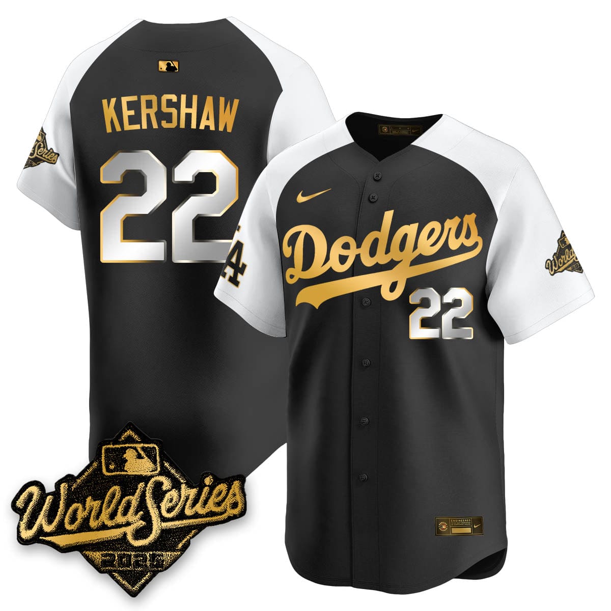 Los Angeles Dodgers 2025 World Series Gold Jersey - All Stitched - Image 5