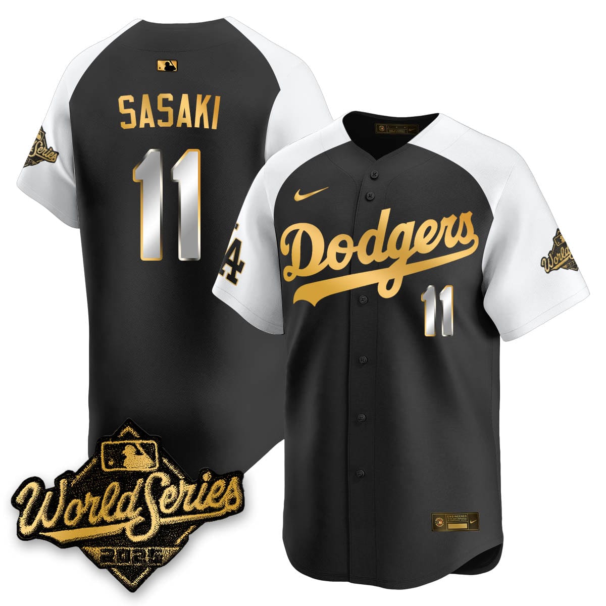 Los Angeles Dodgers 2025 World Series Gold Jersey - All Stitched - Image 7