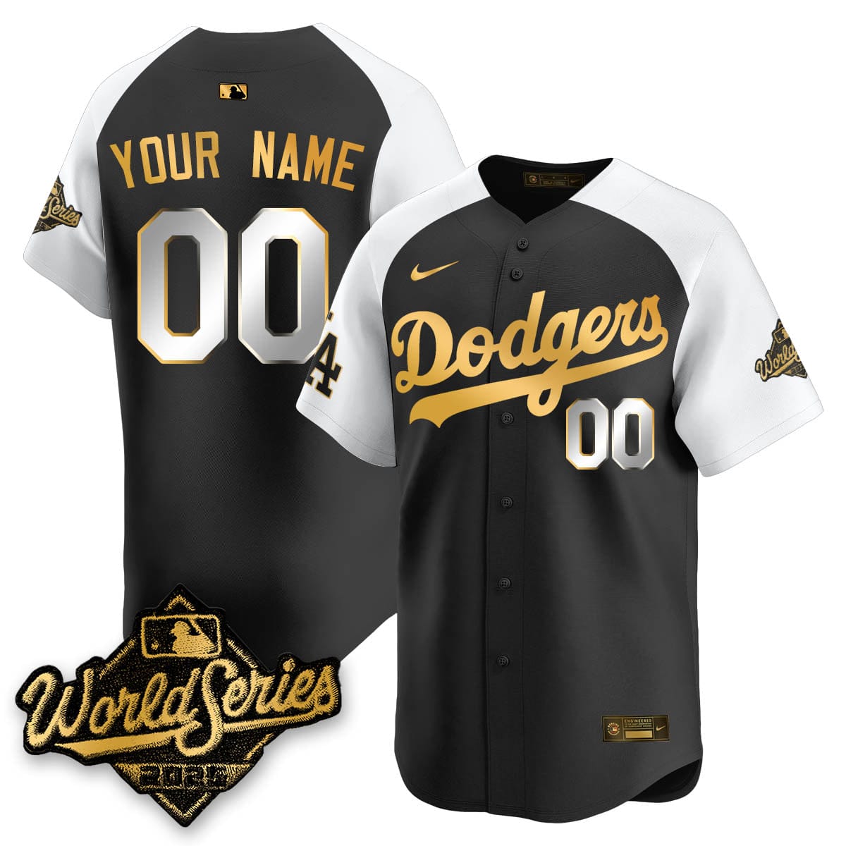 Los Angeles Dodgers 2025 World Series Gold Jersey - All Stitched - Image 9