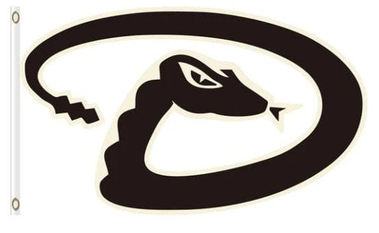 Arizona Diamondbacks Team White flag 3X5Ft Banner USA Polyester with Brass Grommets