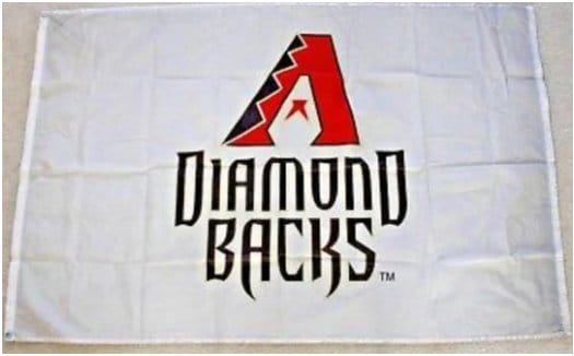 Arizona Diamondbacks White flag 3X5Ft Banner USA Polyester with Brass Grommets