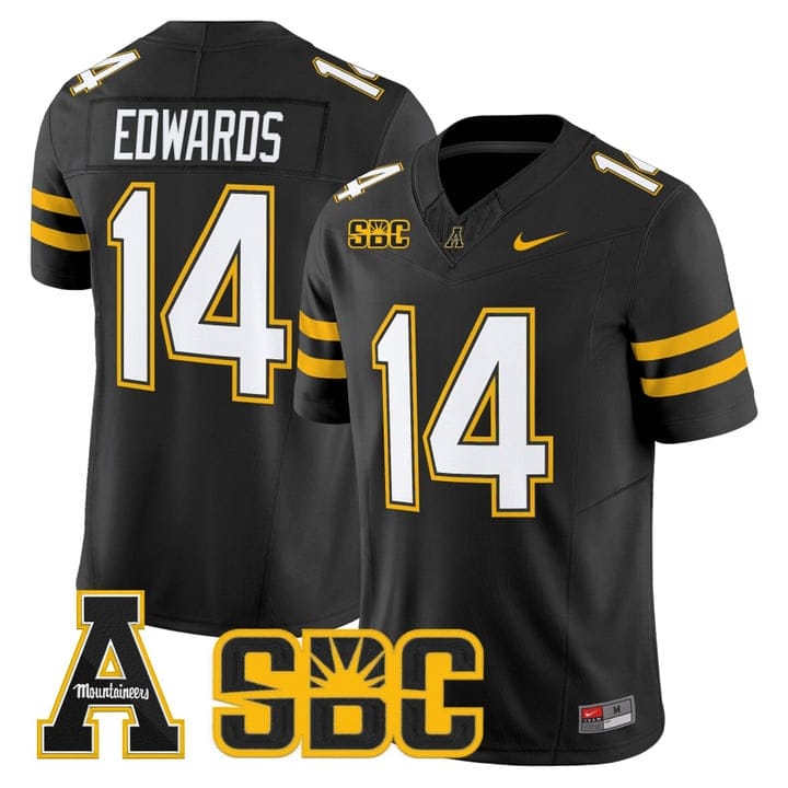 Alternative view of Armanti Edwards Jersey #14 App State Mountaineers 2025 Vapor Limited Stitched