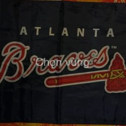 Atlanta Braves Baseball Balck flag 3X5Ft Banner USA Polyester with Brass Grommets