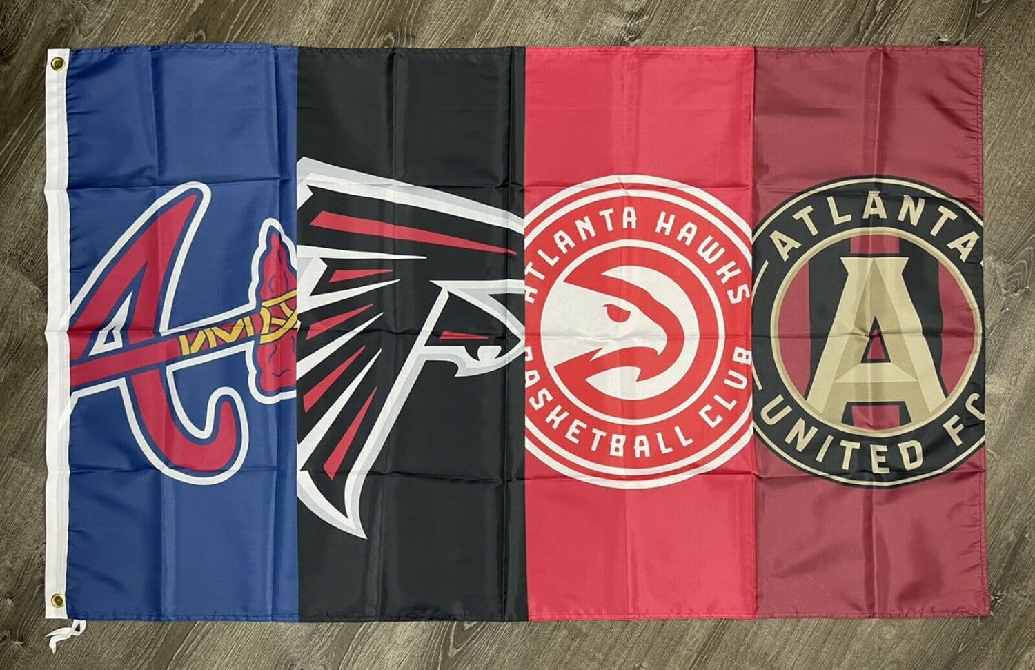 Atlanta Braves Falcons Hawks United FC Flag 3x5 ft Sports Banner Man-Cave Garage