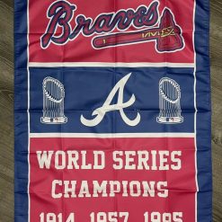 Atlanta Braves World Series Championship Flag 3x5 ft Sports Banner Man-Cave Bar