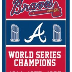 Atlanta Braves champions flag 3X5Ft Banner USA Polyester with Brass Grommets