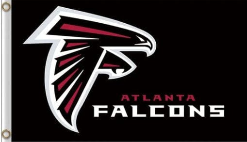 Atlanta Falcons AMERICA Black Flag 3X5 Ft Polyester Banner USA 90x150cm