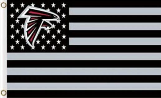 Atlanta Falcons Star and Stripes US Flag 3X5 Ft Polyester Banner USA 90x150cm