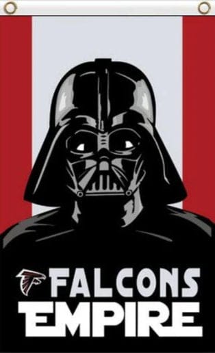 Atlanta Falcons Vertical Skull Star Wars Flag 3X5 Ft Polyester Banner USA 90x150cm