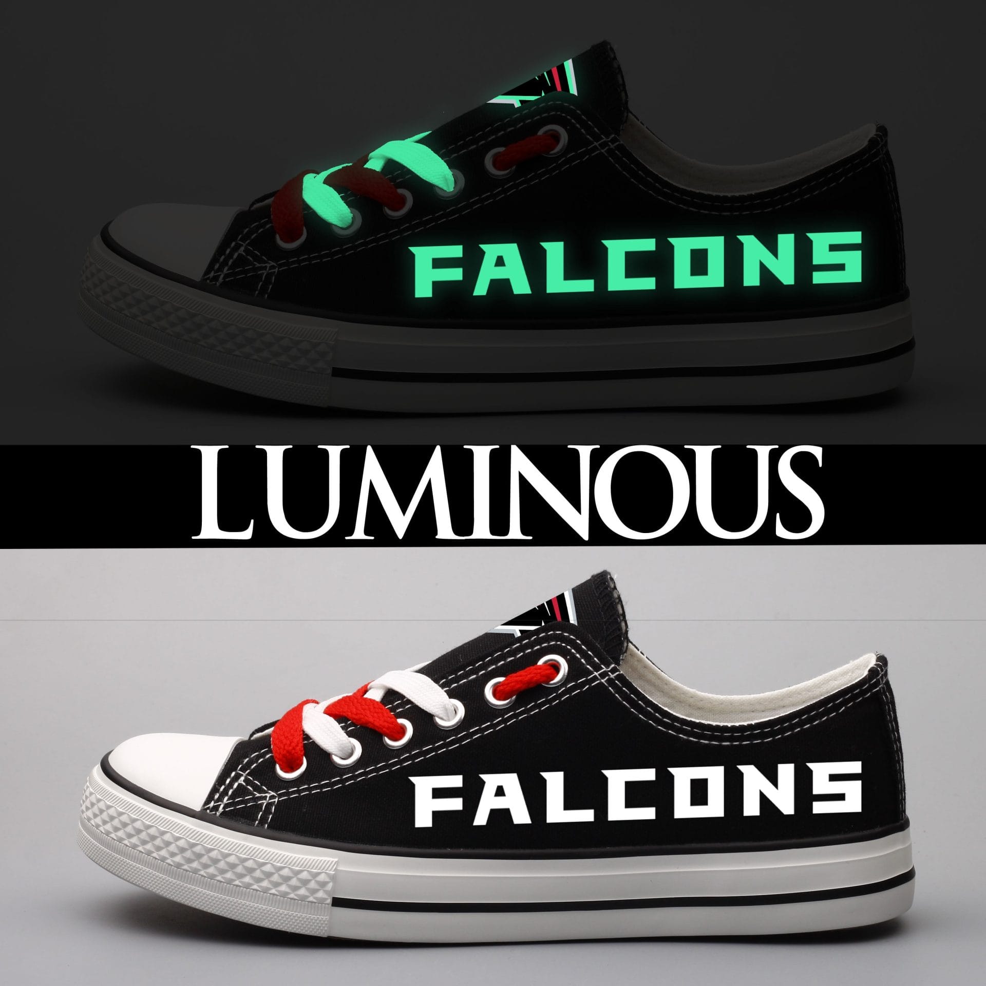 Atlanta Falcons Low Top Canvas Sport Sneakers Shoes For Men Women Fans - Image 4