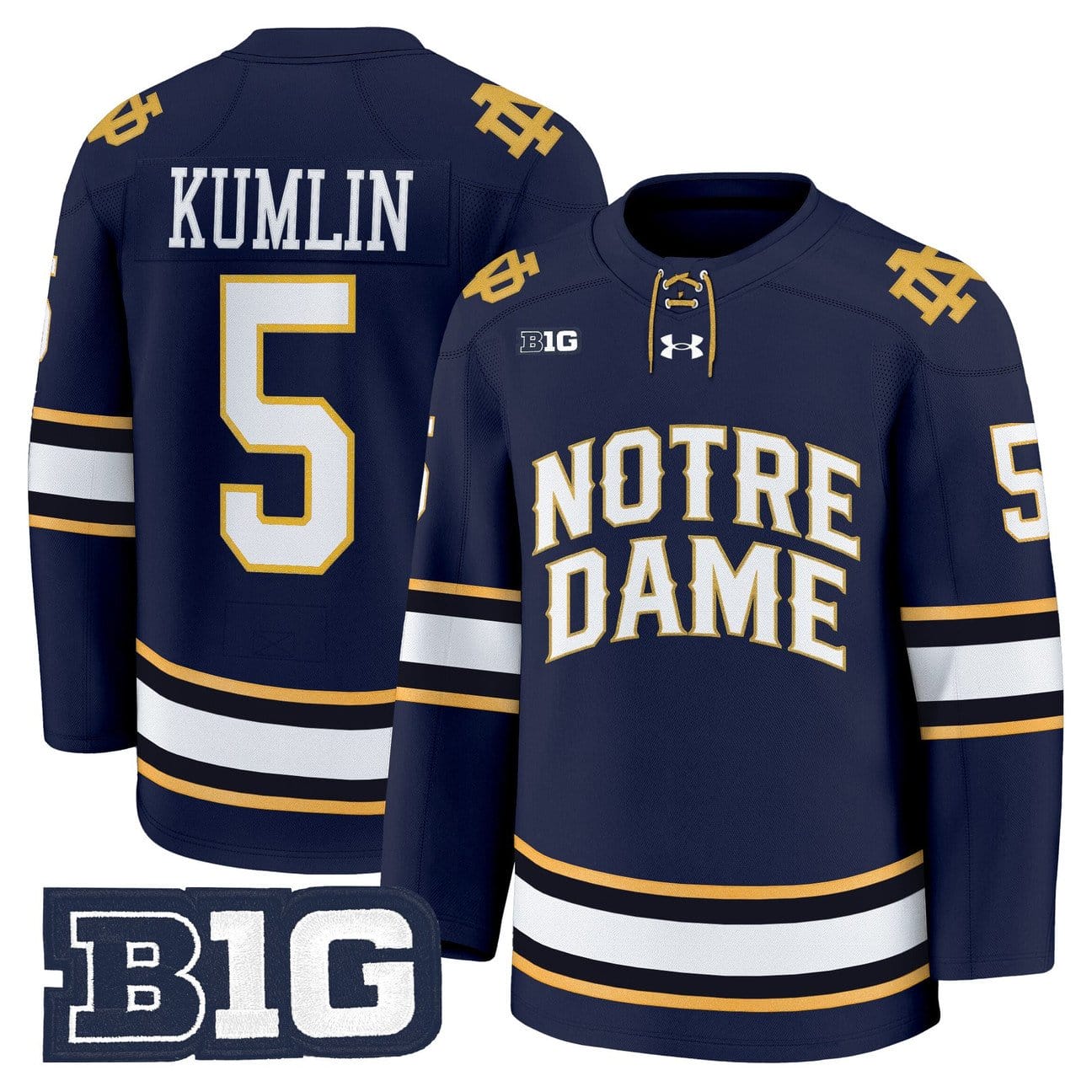 Axel Kumlin Jersey #5 Notre Dame Fighting Irish 2025-26 Premium Stitched - Image 3