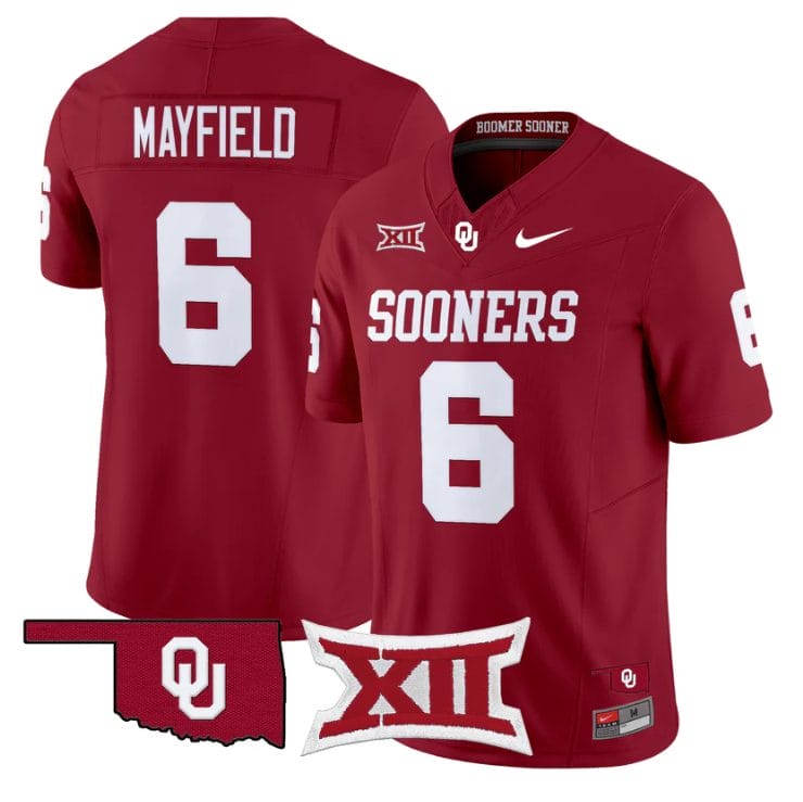 Baker Mayfield Jersey #6 Oklahoma Sooners Vapor Limited Stitched - Image 2