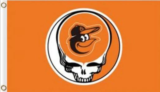 Baltimore Orioles Dead Skull flag 3X5Ft Banner USA Polyester with Brass Grommets - 9