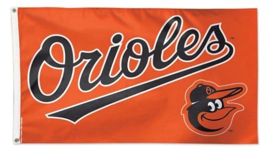 Baltimore Orioles Logo Orange flag 3X5Ft Banner USA Polyester with Brass Grommets - 13