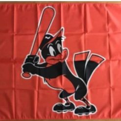 Baltimore Orioles Red Banner flag 3X5Ft Banner USA Polyester with Brass Grommets - 7