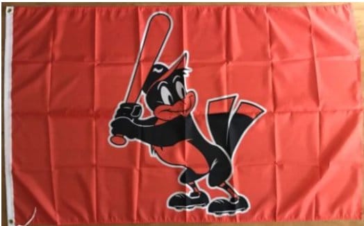 Baltimore Orioles Red Banner flag 3X5Ft Banner USA Polyester with Brass Grommets - 7