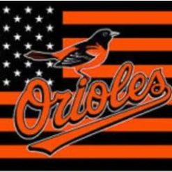 Baltimore Orioles Star Stripes flag 3X5Ft Banner USA Polyester with Brass Grommets - 10