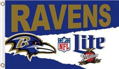 Baltimore Ravens Lite Flag 3X5 Ft Polyester Banner USA 90x150cm