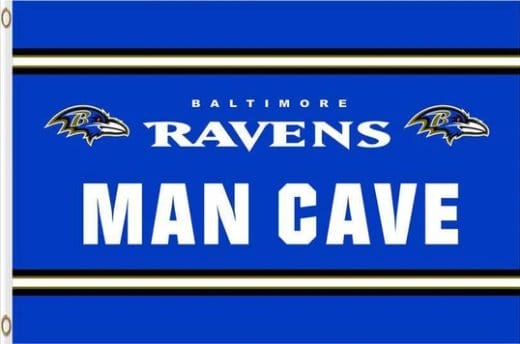 Baltimore Ravens Man Cave Flag 3X5 Ft Polyester Banner USA 90x150cm