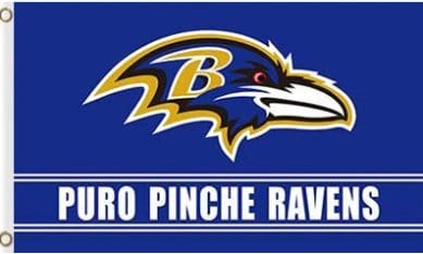 Baltimore Ravens Puro Pinche Flag 3X5 Ft Polyester Banner USA 90x150cm