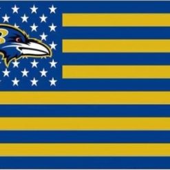 Baltimore Ravens Star and Strips Flag 3X5 Ft Polyester Banner USA 90x150cm