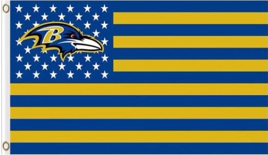 Baltimore Ravens Star and Strips Flag 3X5 Ft Polyester Banner USA 90x150cm