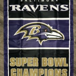 Baltimore Ravens Vertical Super Bowl Championship Flag 3x5 ft Sports Banner Man-Cave
