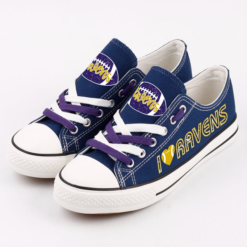 Baltimore Ravens Low Top Canvas Sport Sneakers Shoes For Men Women Fans - Image 2