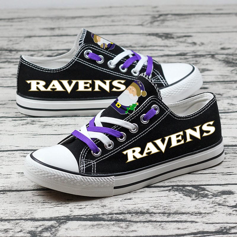 Baltimore Ravens Low Top Canvas Sport Sneakers Shoes For Men Women Fans - Image 4