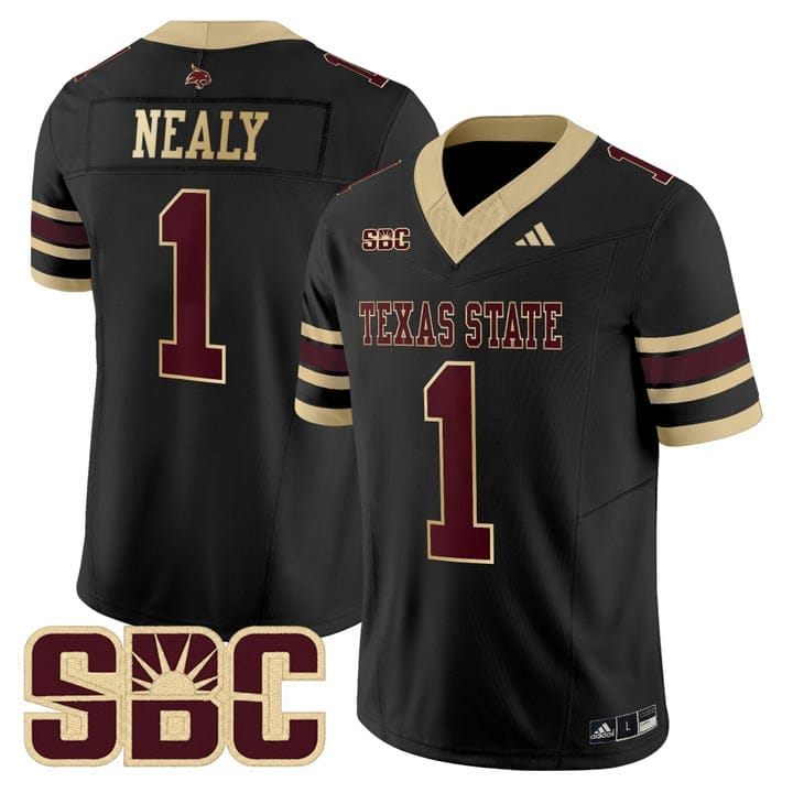 Alternative view of Barrick Nealy Jersey #1 Texas State Bobcats 2025 Limited Stitched