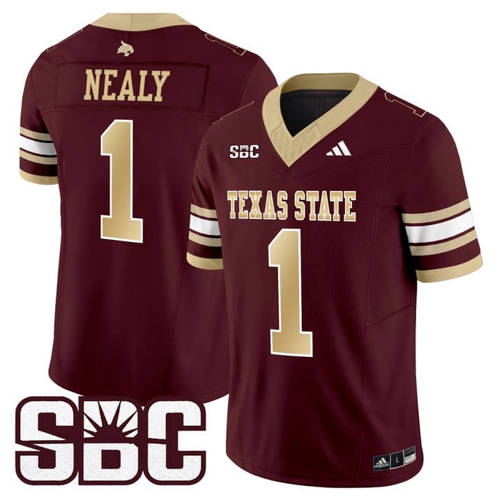 Barrick Nealy Jersey #1 Texas State Bobcats 2025 Limited Stitched - Image 5