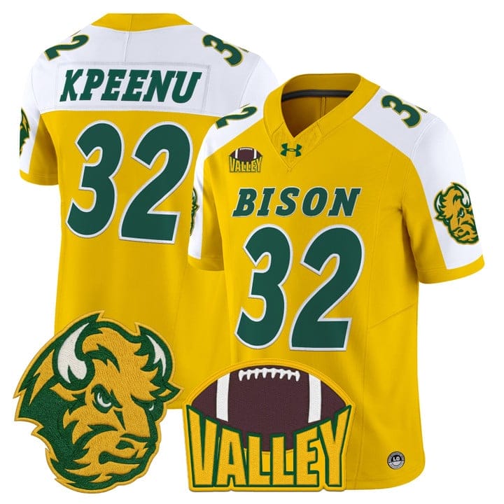 Alternative view of Barry Kpeenu Jersey #32 North Dakota State Bison 2025 Limited Stitched