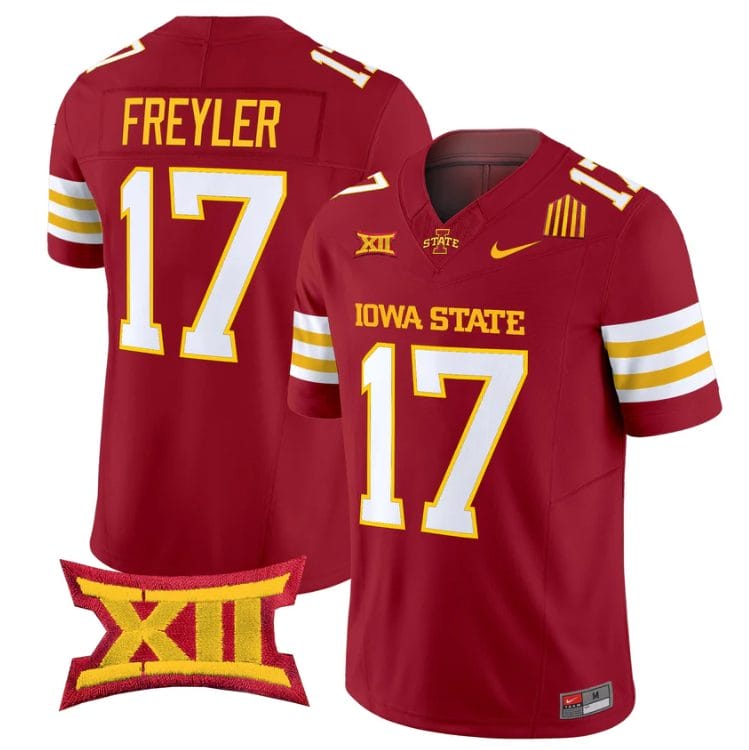 Beau Freyler Jersey #17 Iowa State Cyclones 2025 Limited Stitched Cardinal