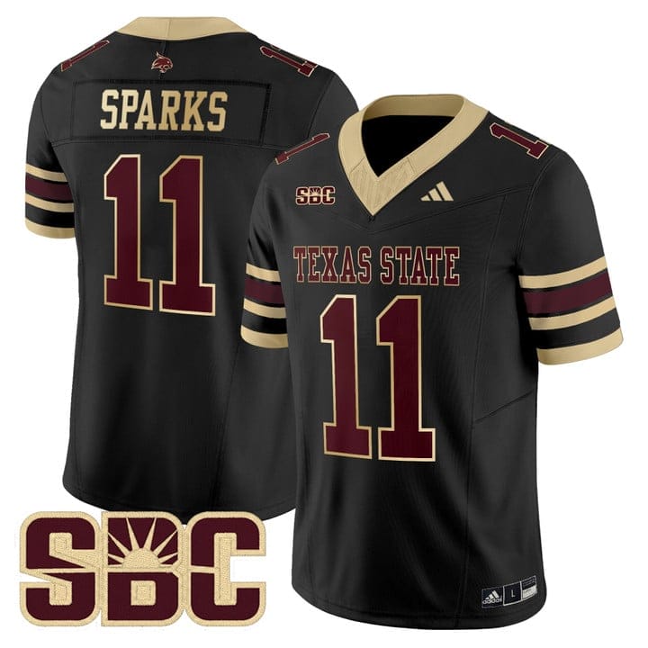 Alternative view of Beau Sparks Jersey #11 Texas State Bobcats 2025 Limited Stitched