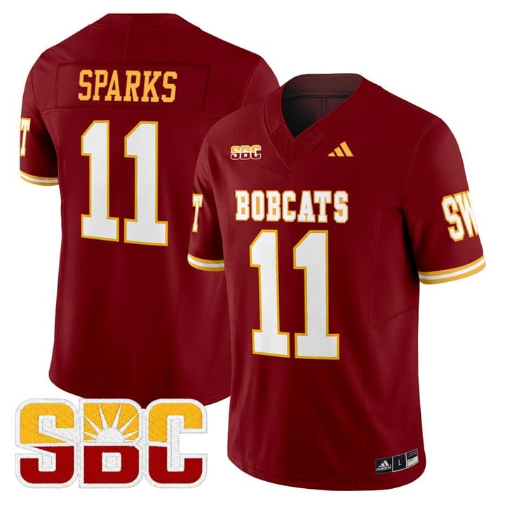 Beau Sparks Jersey #11 Texas State Bobcats 2025 Limited Stitched - Image 4