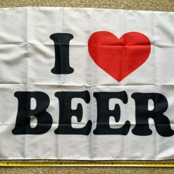 Beer Flag I Love Beer W Busch Light Bud Trump Sign USA Poster 3x5'