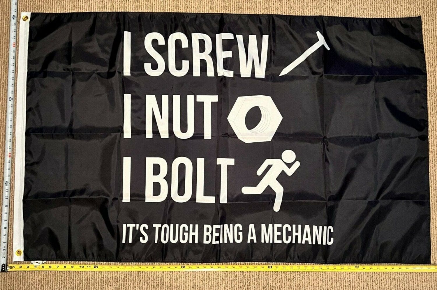 Beer Flag I Screw I Nut I Bolt Busch Twisted USA Sign Poster 3x5'