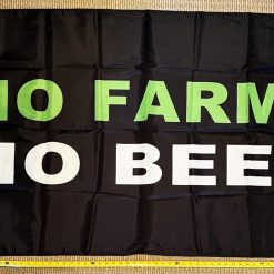 Beer Flag No Farms No Beer Black Busch Twisted USA Sign Poster 3x5'