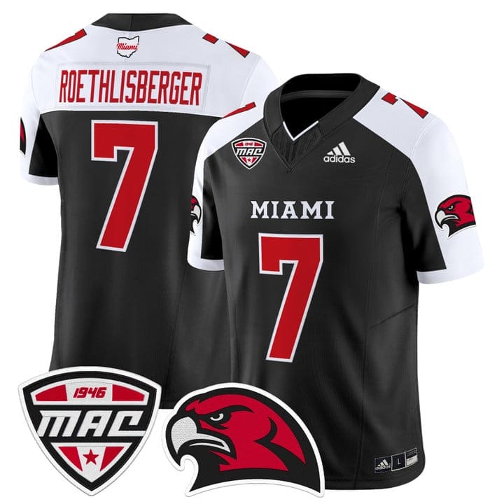 Ben Roethlisberger Jersey #7 Miami OH RedHawks 2025 Limited Stitched - Image 3