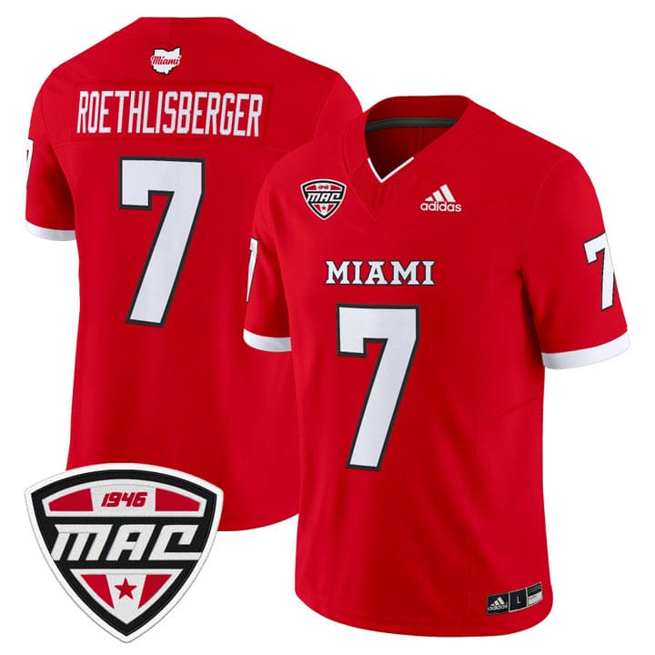 Ben Roethlisberger Jersey #7 Miami OH RedHawks 2025 Limited Stitched - Image 5