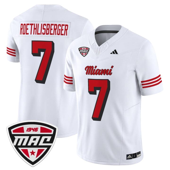 Alternative view of Ben Roethlisberger Jersey #7 Miami OH RedHawks 2025 Limited Stitched