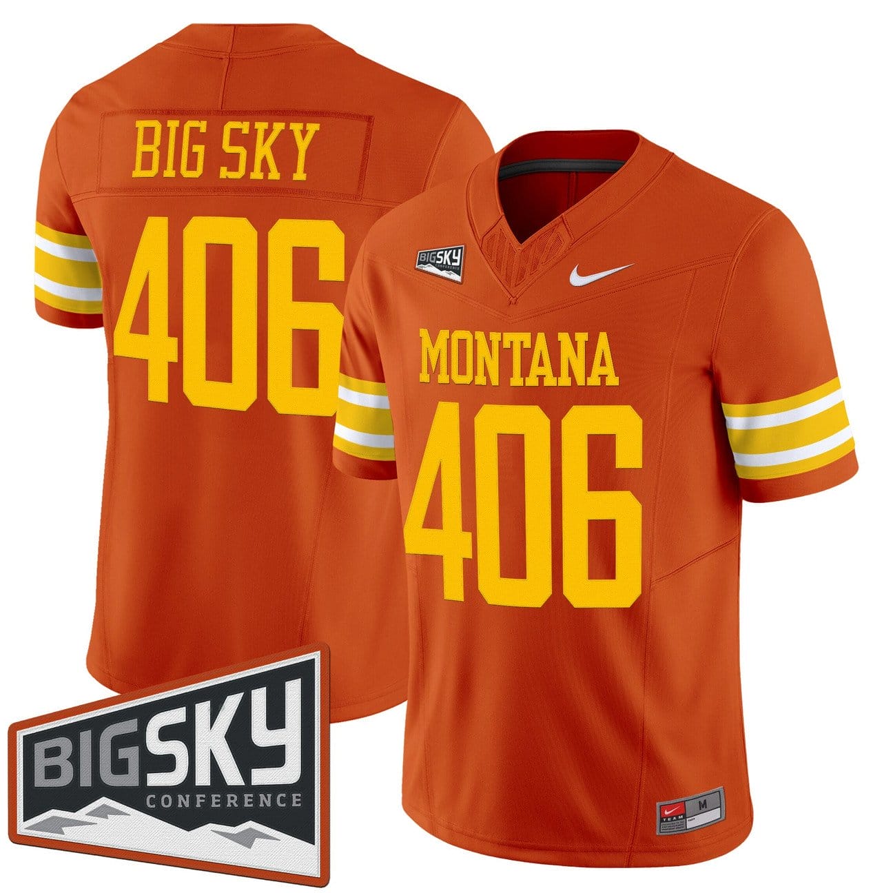 Alternative view of Big Sky Jersey #406 Montana Grizzlies 1995 Throwback Vapor Stitched