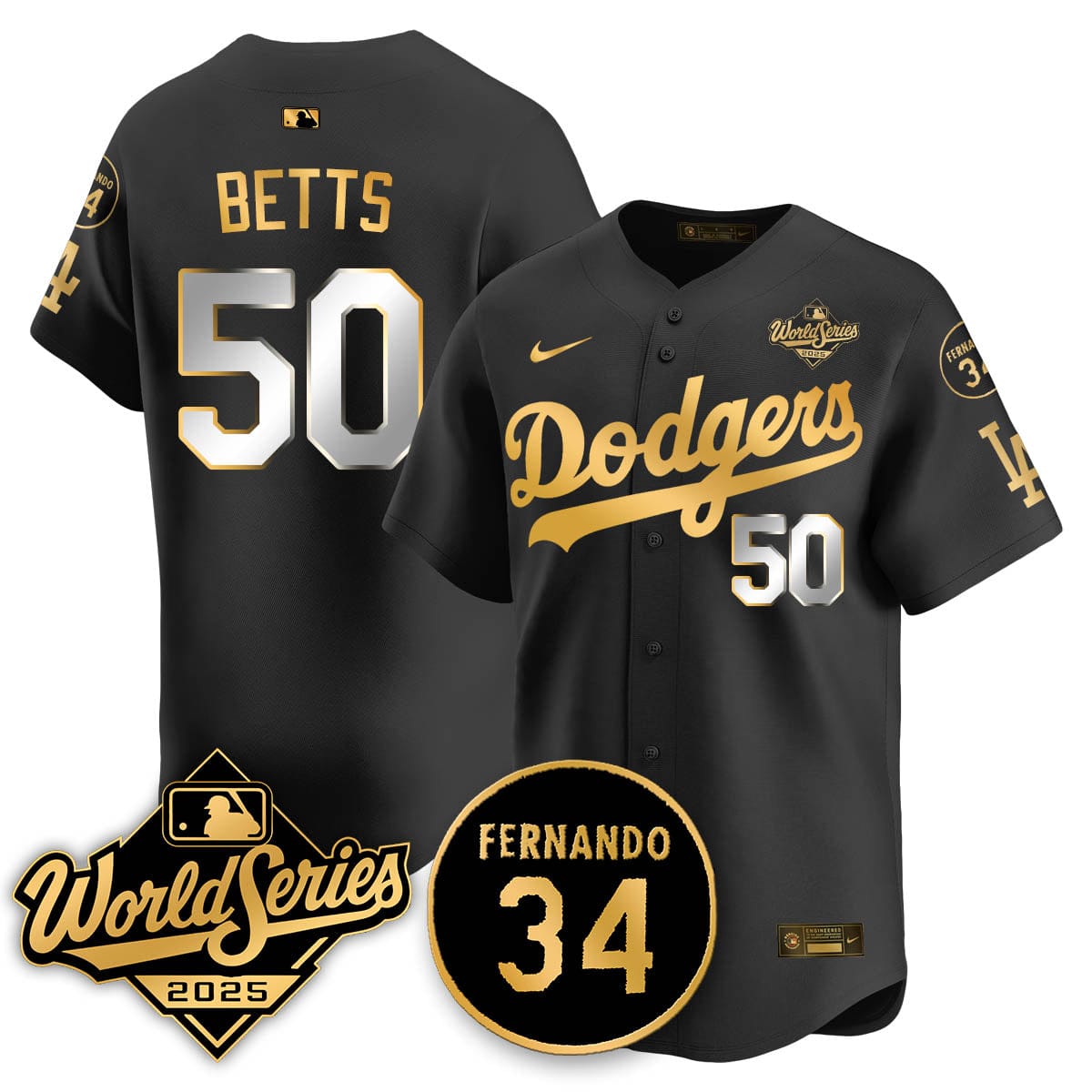 Los Angeles Dodgers 2025 National League Champions Jersey - All Stitched - Image 4