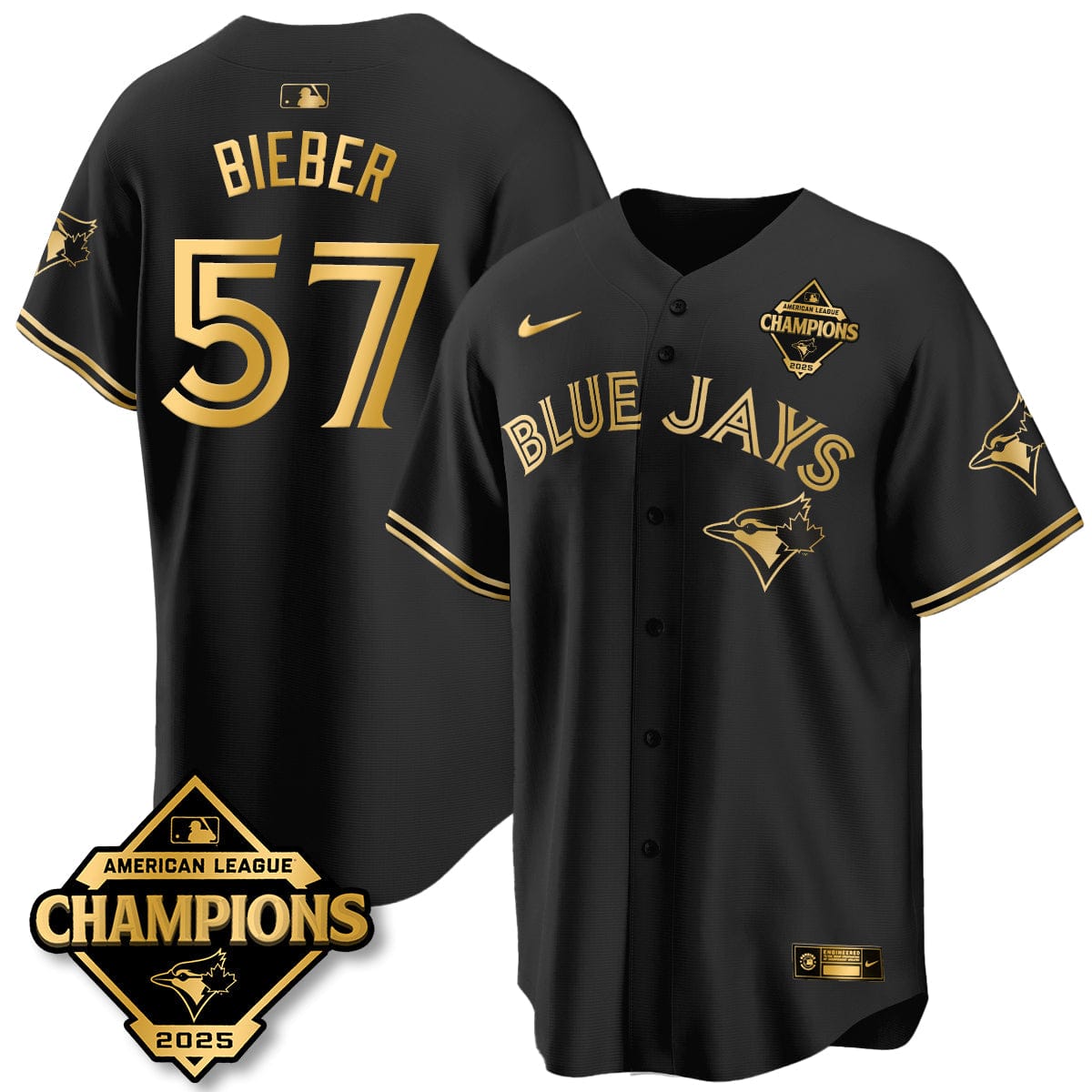 Toronto Blue Jays 2025 American League Champions Jersey - All Stitched - Image 4