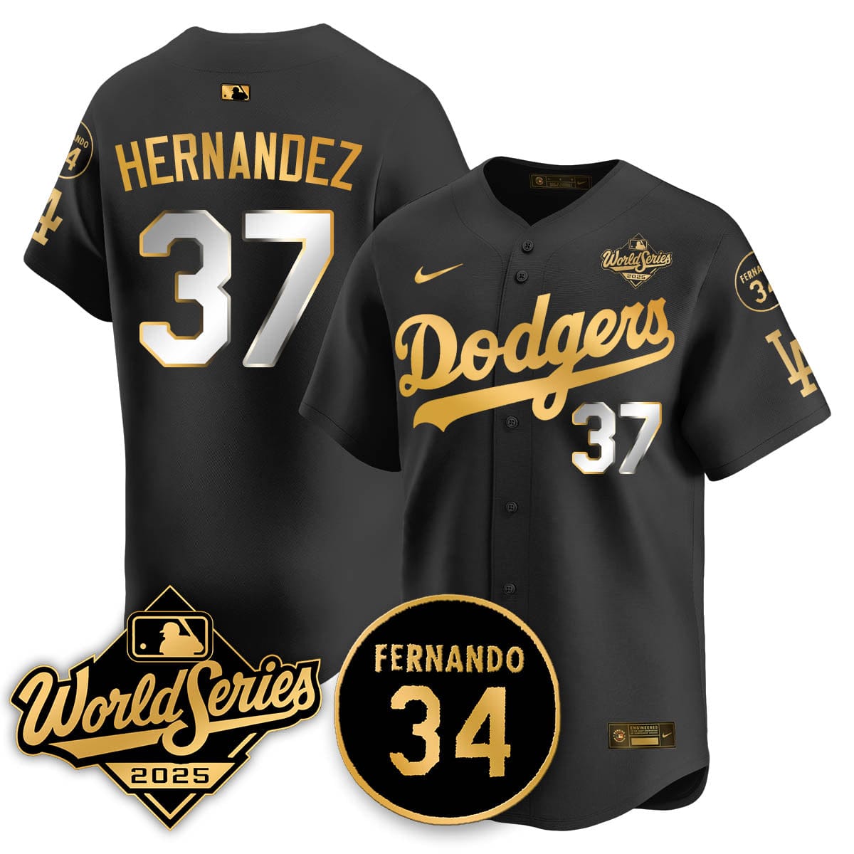 Los Angeles Dodgers 2025 National League Champions Jersey - All Stitched - Image 6